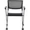 Lorell Plastic Arms Mesh Back Nesting Chair, PK2 41845 - alternate 3